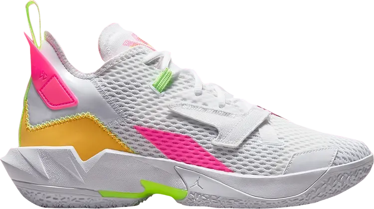 

Кроссовки Jordan Why Not Zer0.4 White Citron Pulse Hyper Pink, белый