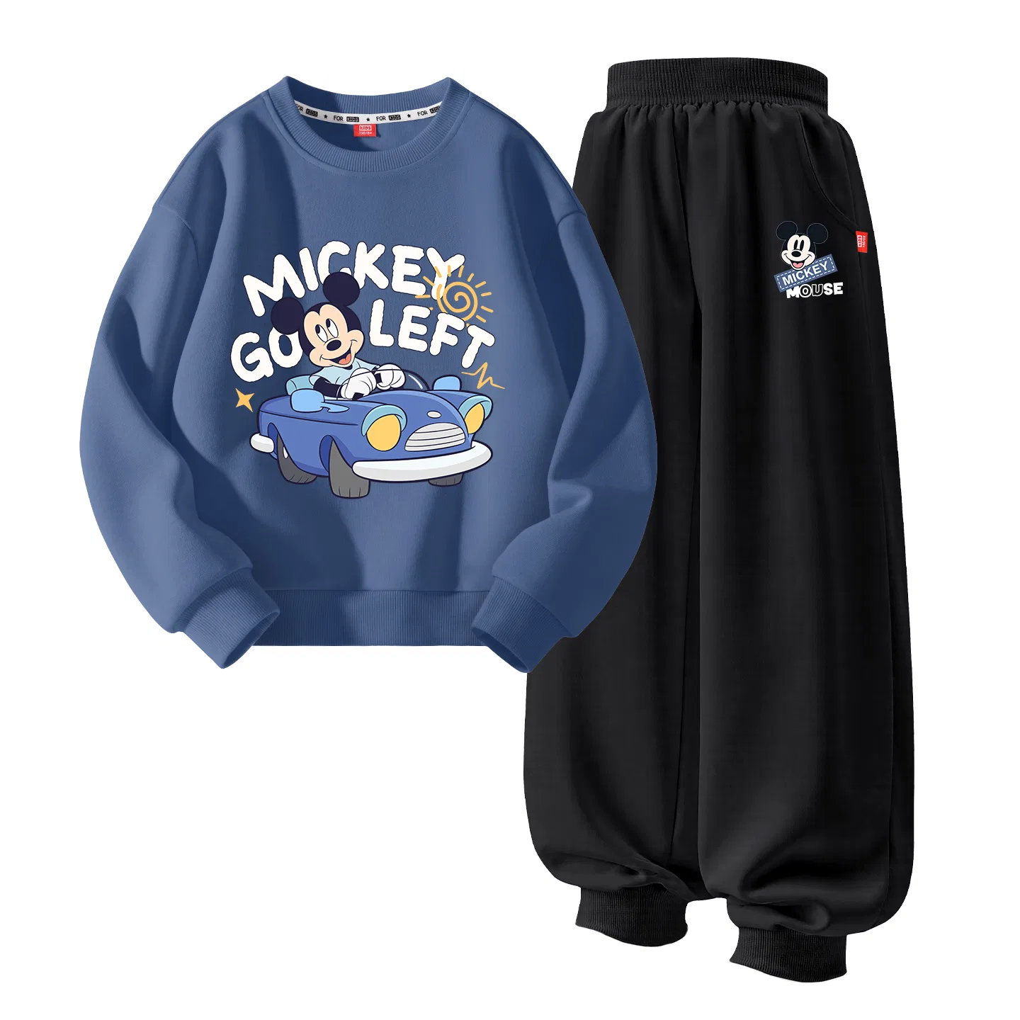 Детский спортивный костюм с круглым вырезом Disney, Цвет Indigo Joy Car Indigo+Dark Joy K Black