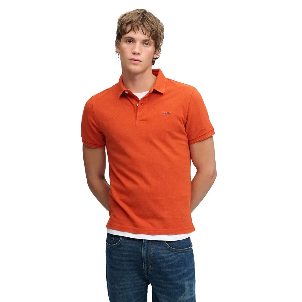 Мужское поло с коротким рукавом Classic Pique Superdry, Orange
