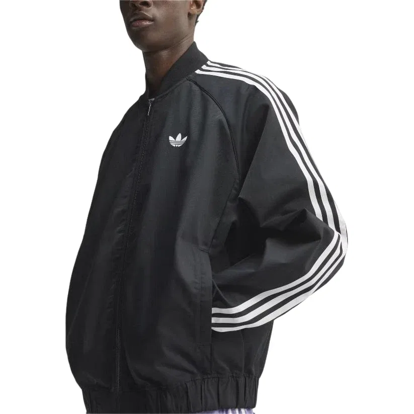 Мужская куртка Adicolor Classics Twill Track Jacket Asia Sizing 'Black' adidas, черный — фото 2