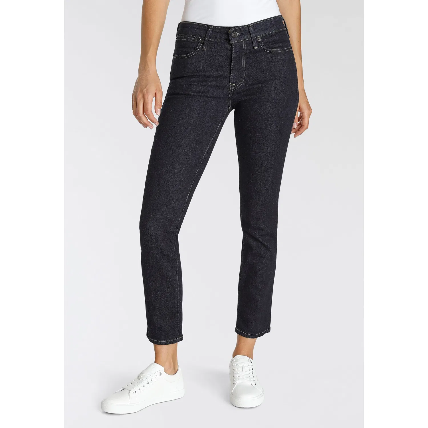 Женские зауженные джинсы с высокой посадкой Levi's, Blue — фото 2