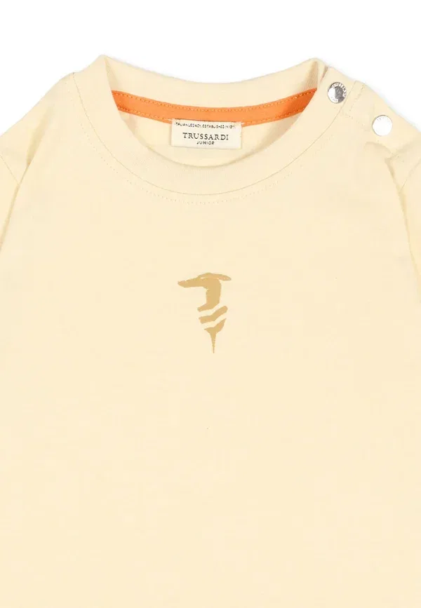 Футболка с принтом Trussardi Junior для девочек, beige Tru Trussardi Junior, бежевый — фото 3