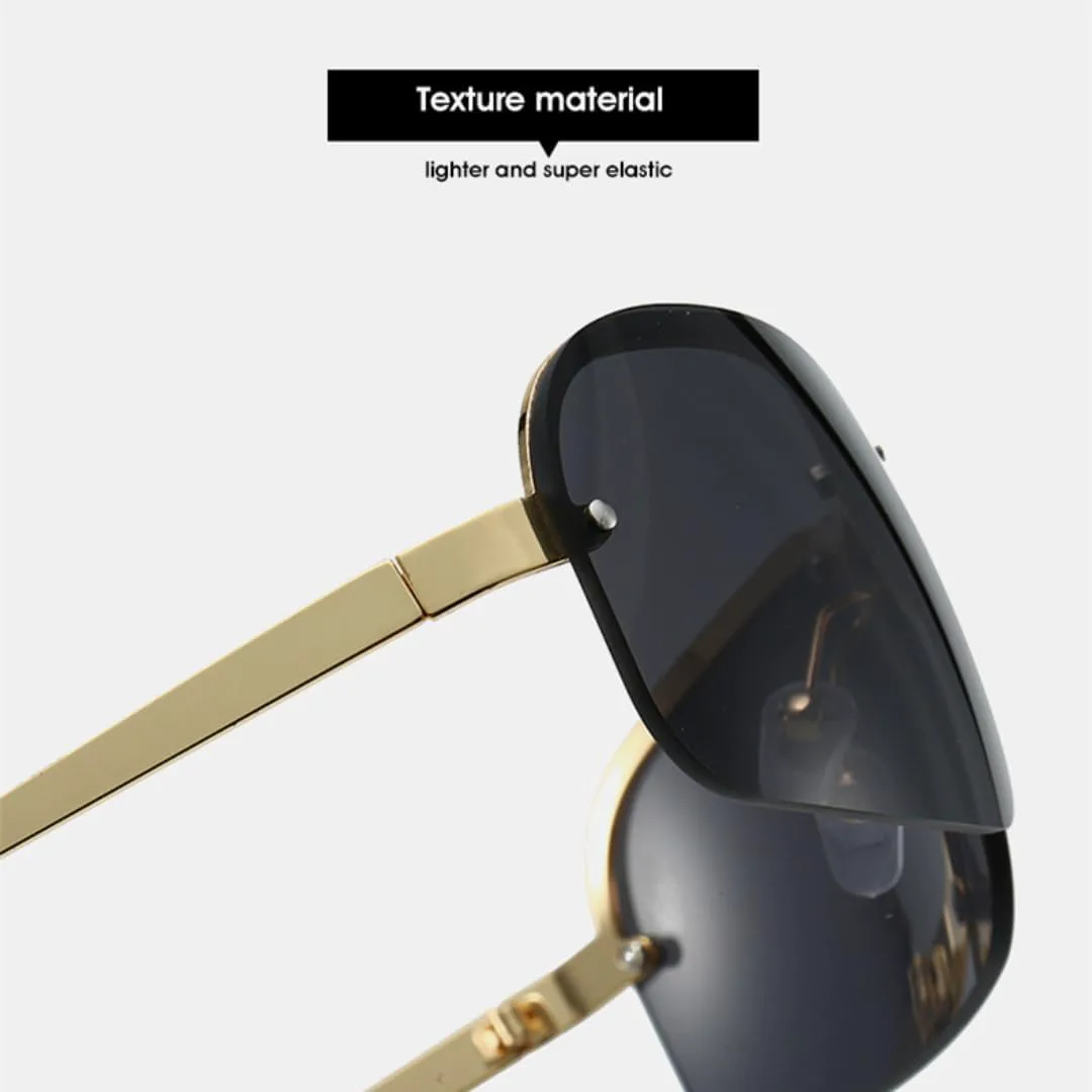 

Роскошные полубезрамочные солнцезащитные очки с градиентным переходом для женщин, ретро-дизайн, панк, мужские солнцезащитные очки UV400 SZVVBKK, Golden Pink