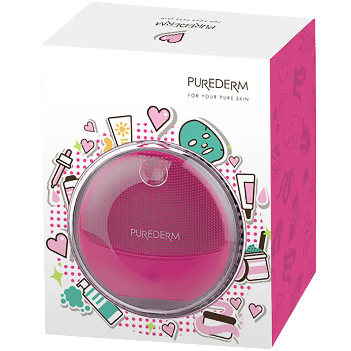 

Purederm силиконовая звуковая щетка для чистки и массажа лица, 1 шт.