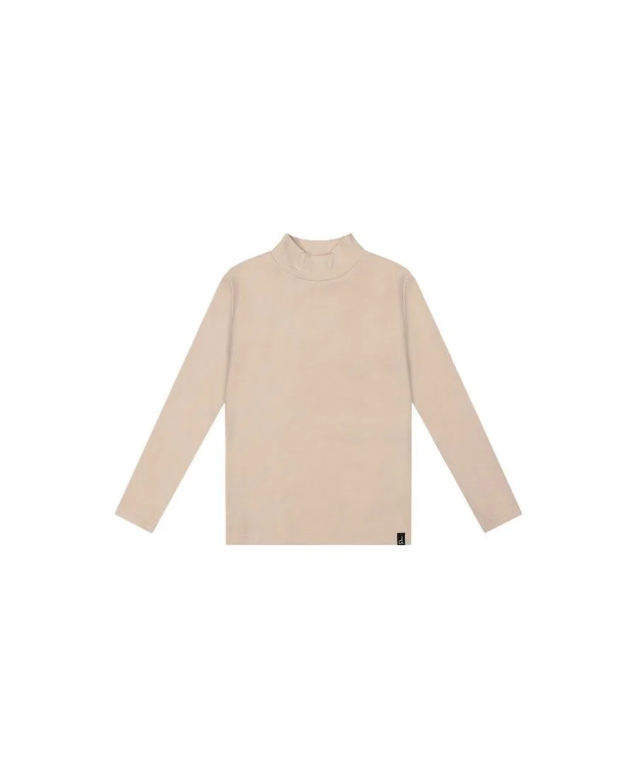 Водолазка из футера с имитацией вязки с длинным рукавом Deux par Deux, Beige