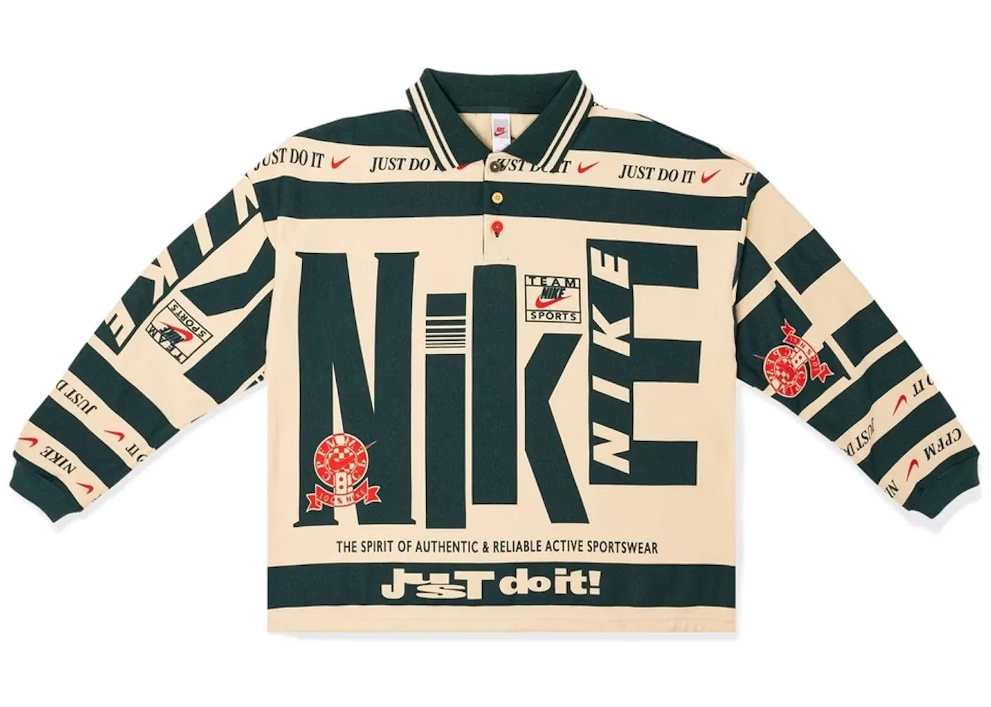 Мужское поло с длинным рукавом Longsleeve Polo (Asia Sizing) Nike, Natural