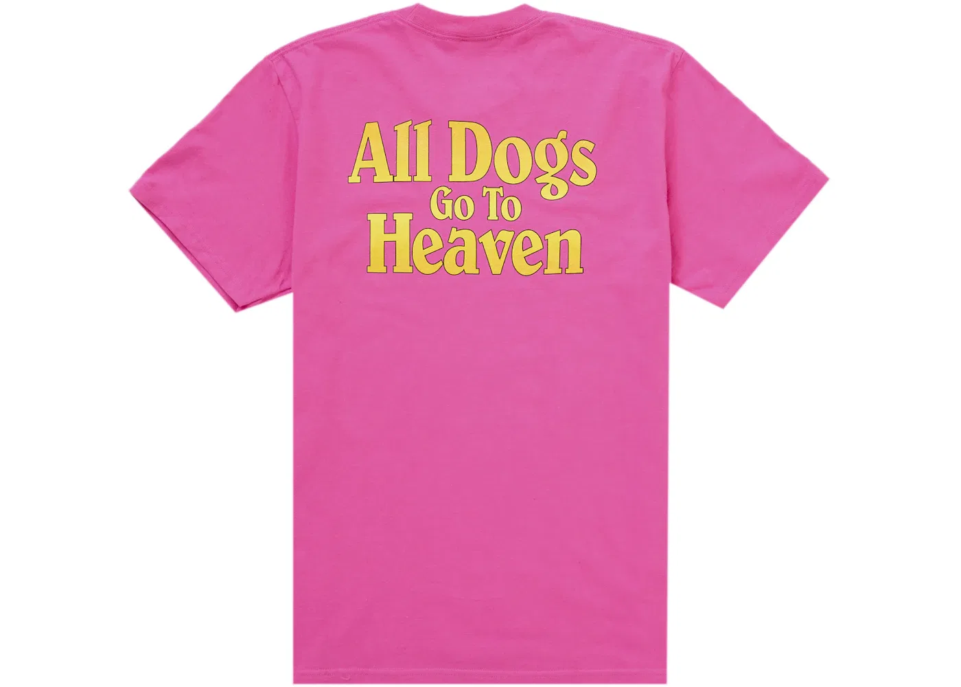Мужская футболка с принтом All Dogs Go To Heaven Supreme, Fuchsia — фото 2