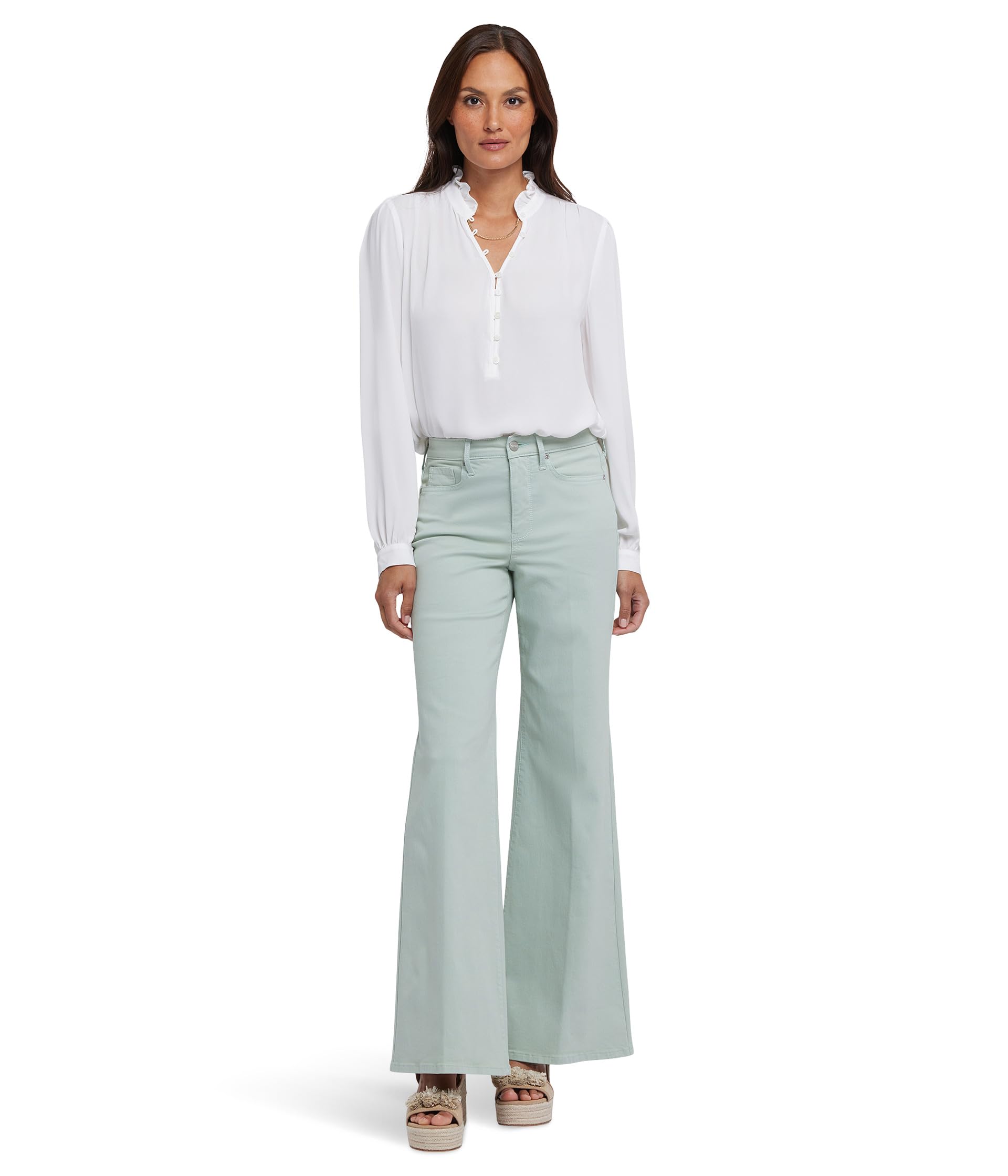 

Джинсы NYDJ Petite Mia Palazzo Jeans in Tomatillo, цвет Tomatillo