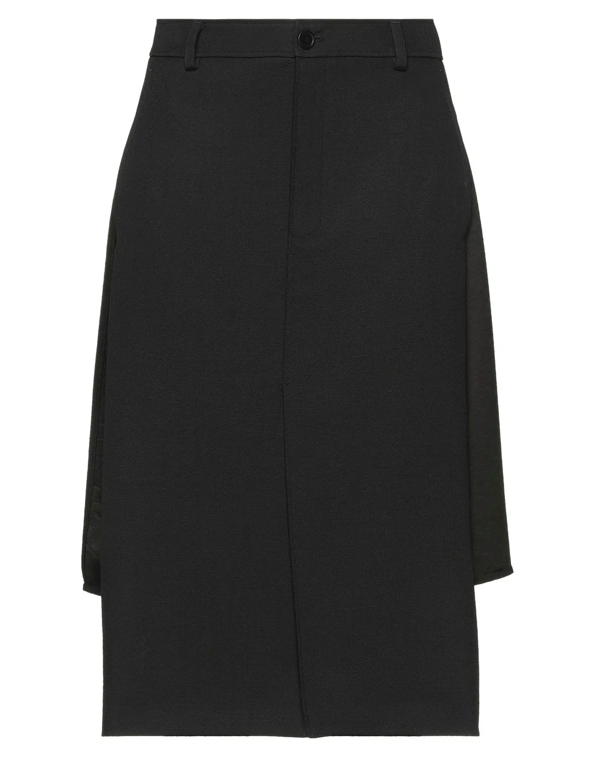 Юбка миди асимметричная из шерсти Balenciaga черная