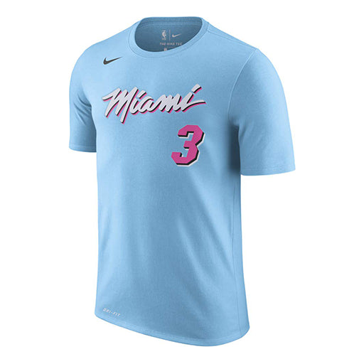 

Футболка men's miami heat 18/19 season wade south coast short sleeve blue Nike, синий
