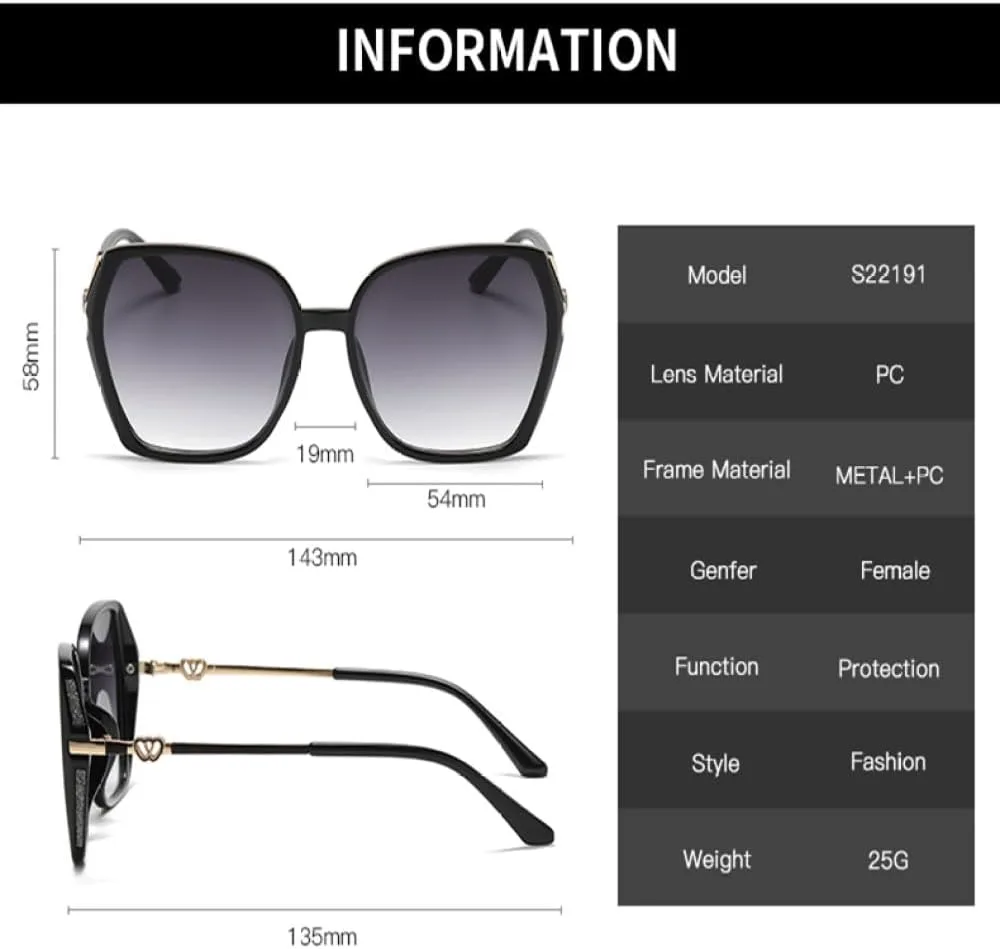 

Модные солнцезащитные очки для женщин, стильные солнцезащитные очки в винтажном стиле, градиентные, с защитой от УФ-излучения UV400, в уличном стиле TYUVIVO, One Size