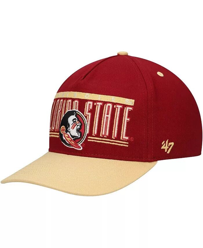 

Мужская регулируемая шляпа Garnet Florida State Seminoles с двойной защелкой и регулируемой сцепкой '47 Brand, красный