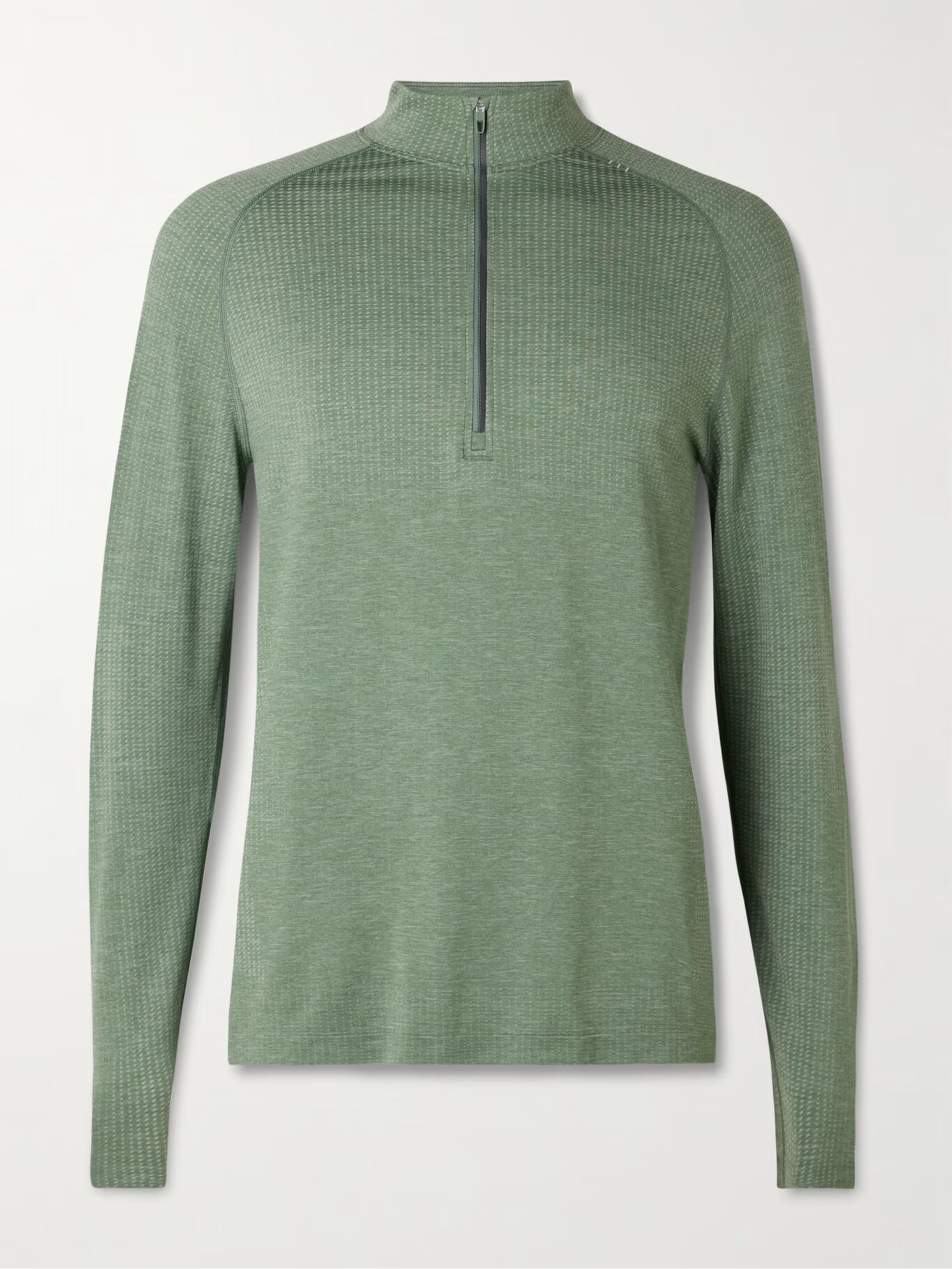 

Топ Metal Vent Tech 2.5 Slim-Fit из эластичного джерси с полумолнией LULULEMON, зеленый