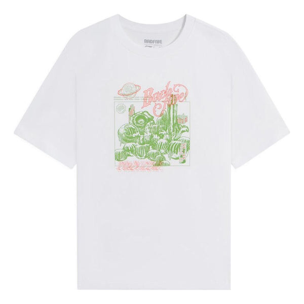 

Футболка badfive plants graphic свободная футболка Li-Ning, белый