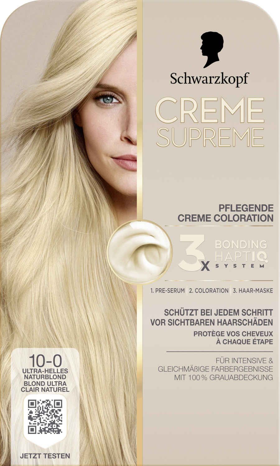 

Краска для волос CREME SUPREME Pflegende Coloration 10-0 Ultra-Helles Naturblond