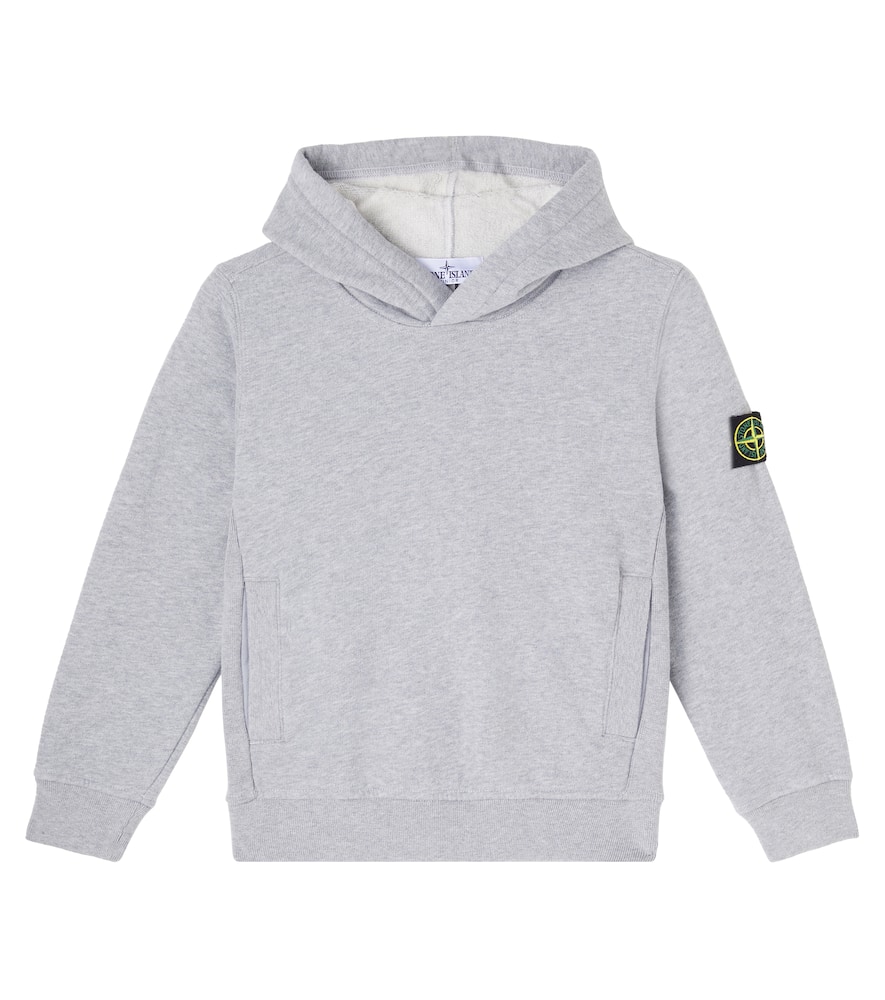 

Худи из флиса с капюшоном Compass Stone Island Junior, Melange Grey