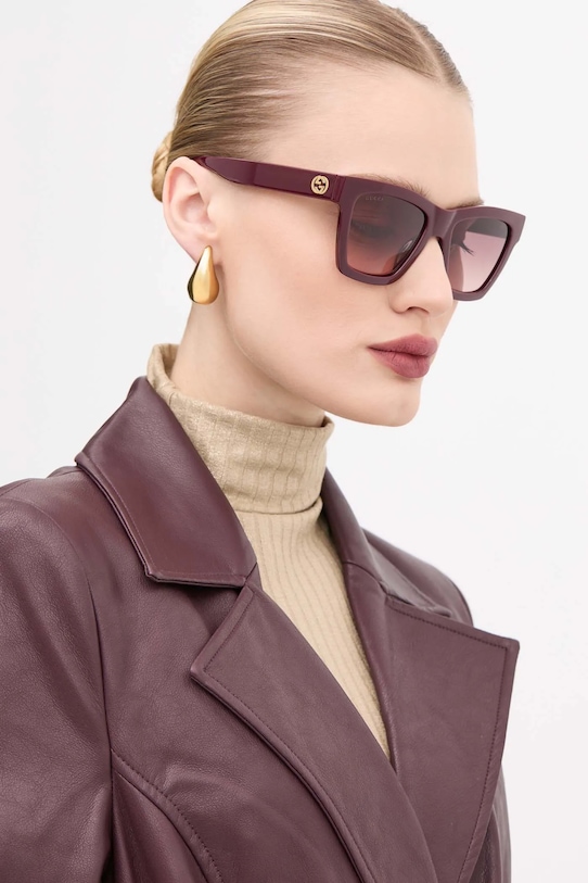 

Солнцезащитные очки Gucci, бордовый