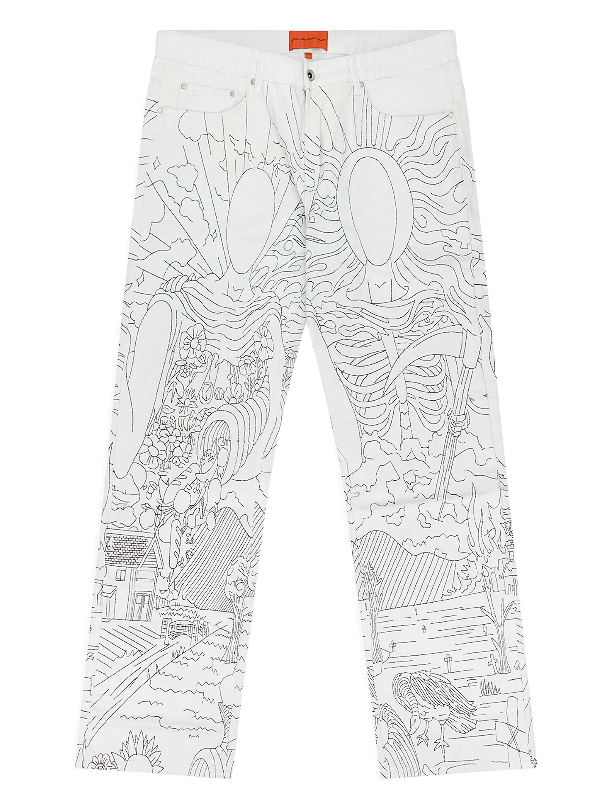 

Джинсы Duality прямого кроя Who Decides War, белый