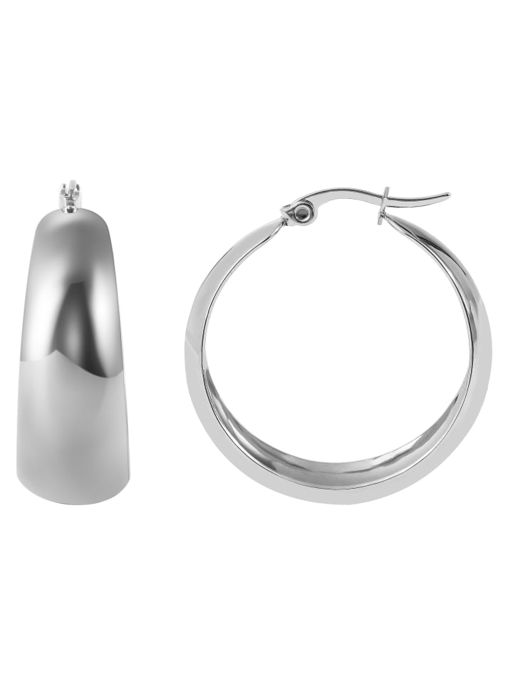 

Adeliás Женские серьги - Серьги-кольца из нержавеющей стали серебристого цвета