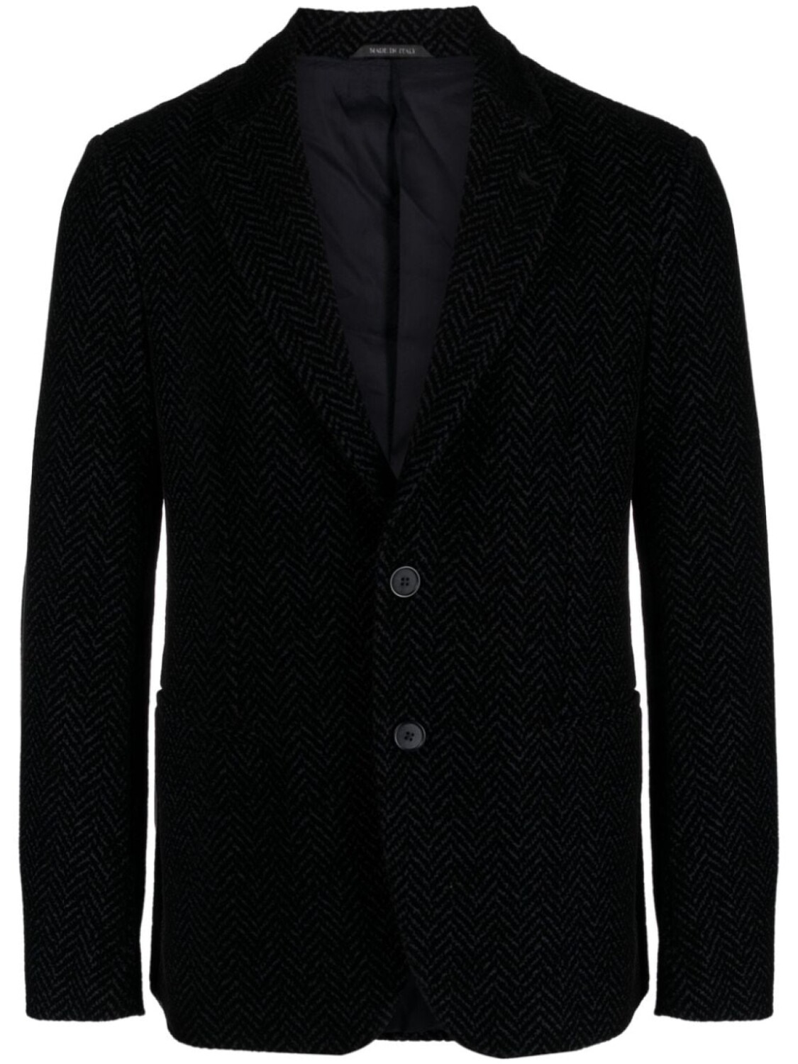 

Giorgio Armani textured-finish notched-lapels blazer, синий