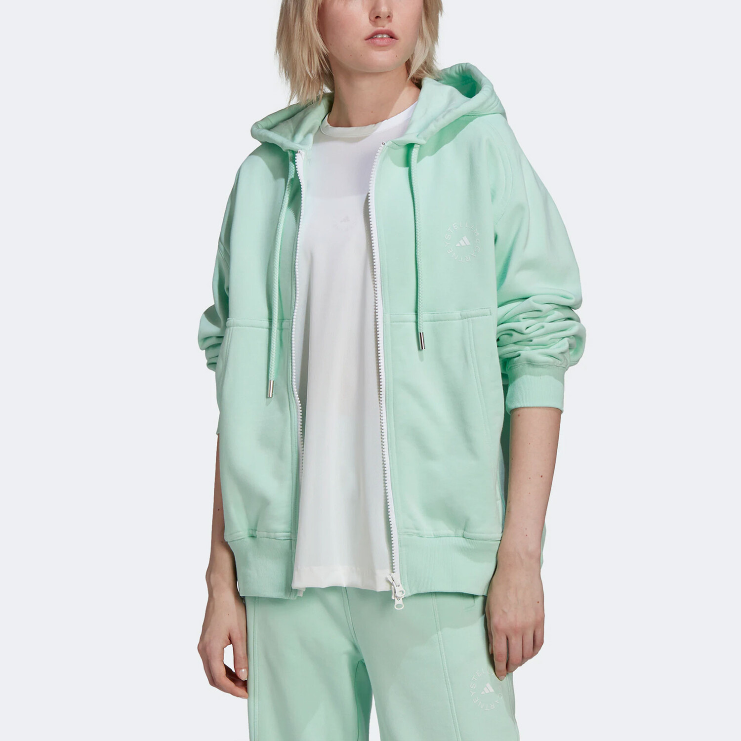 Куртка Stella McCartney X Stella McCartney Cotitled Series для женщин, цвет Frozen Green Adidas — фото 2