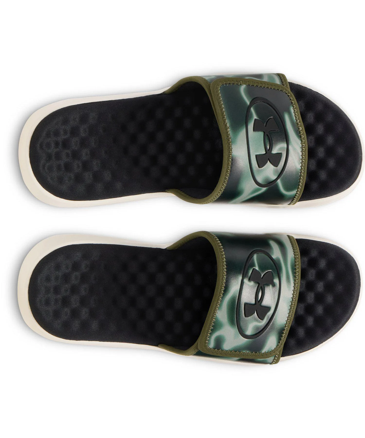 Мужские спортивные сандалии с регулируемыми ремнями UA Ignite Pro 8 Graphic Slide UNDER ARMOUR хаки — фото 3
