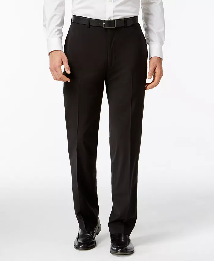 

Мужские классические брюки Slim-Fit из шерсти с эффектом бесконечного растяжения Calvin Klein, черный