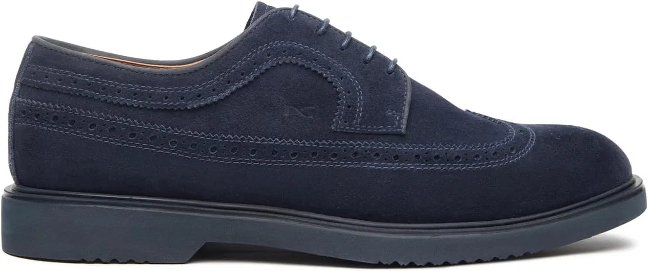 Nero Giardini Мужские замшевые туфли на шнуровке E500611U, Blue