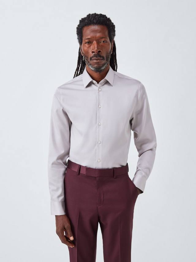 

Сорочка из сатина Slim Fit John Lewis, Grey