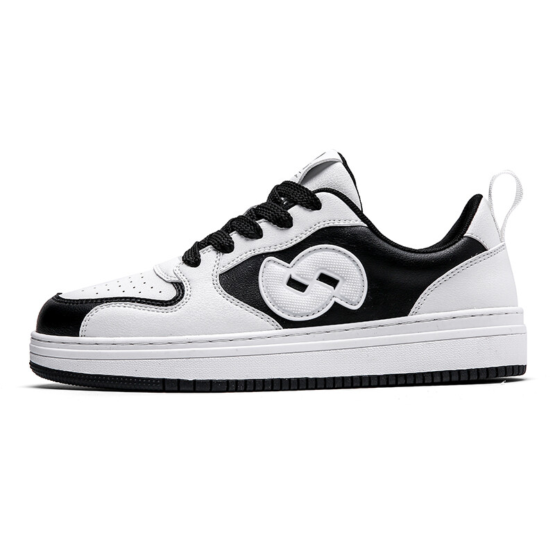 

Кроссовки для скейтборда унисекс с низким верхом белого цвета Cai Chi, черный/белый