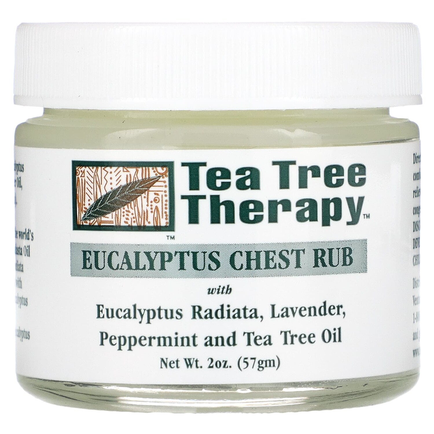 

Tea Tree Therapy Эвкалиптовая мазь - растирка для груди 2 унции (57 г)