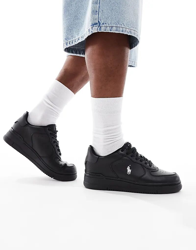 

Кроссовки Polo Ralph Lauren Masters Court из кожи черного цвета