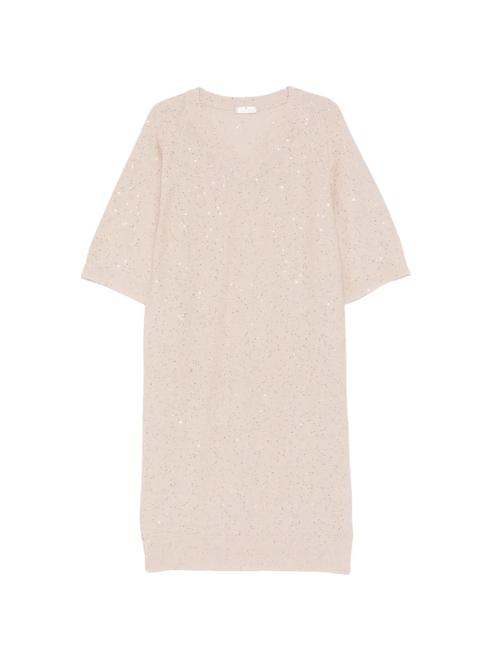 

Платье миди с V-образным вырезом и пайетками Panicale, бежевый