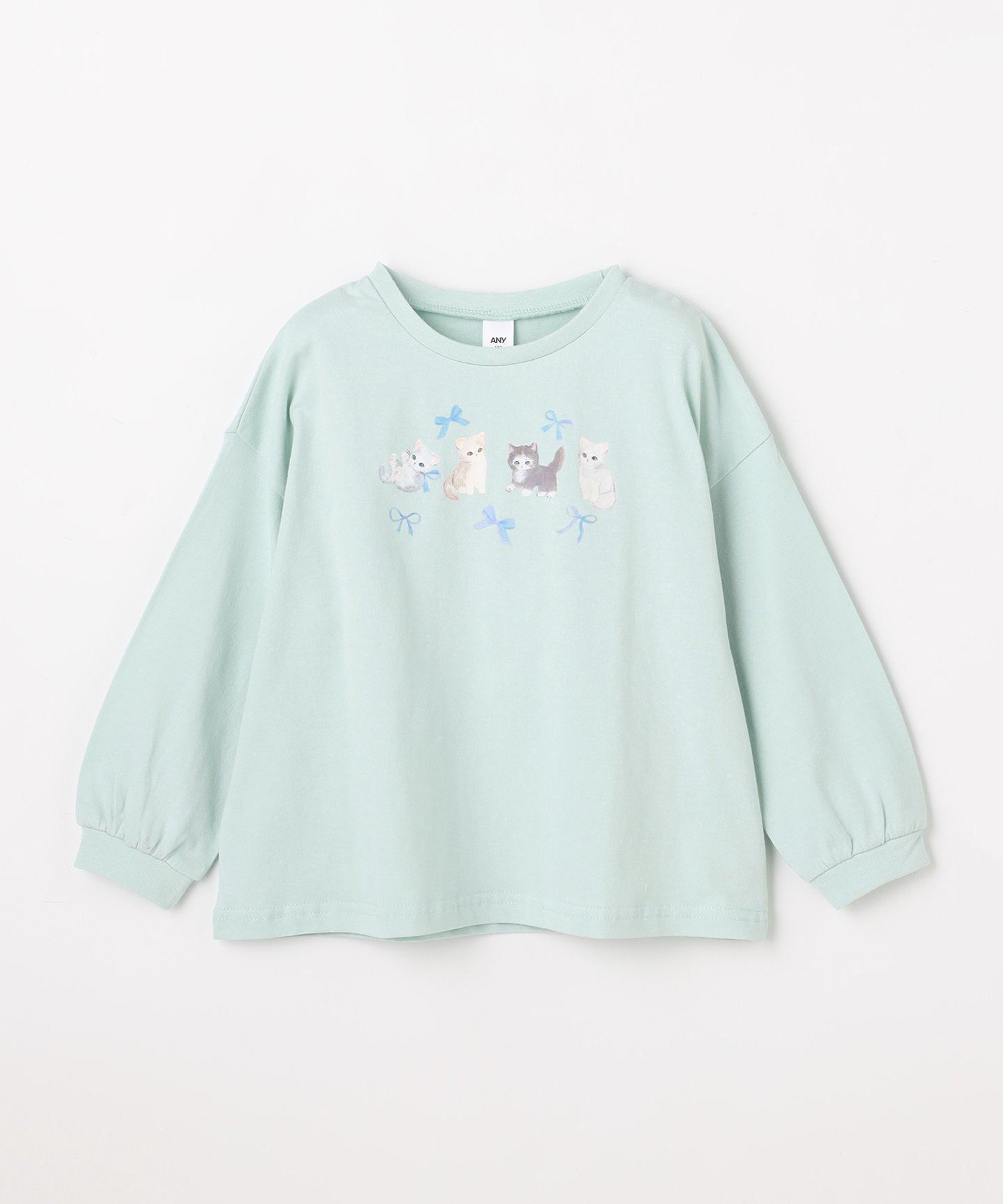 Футболка с длинными рукавами Neko Assort [100% хлопок] ANY KIDS, Mint [062] — фото 4