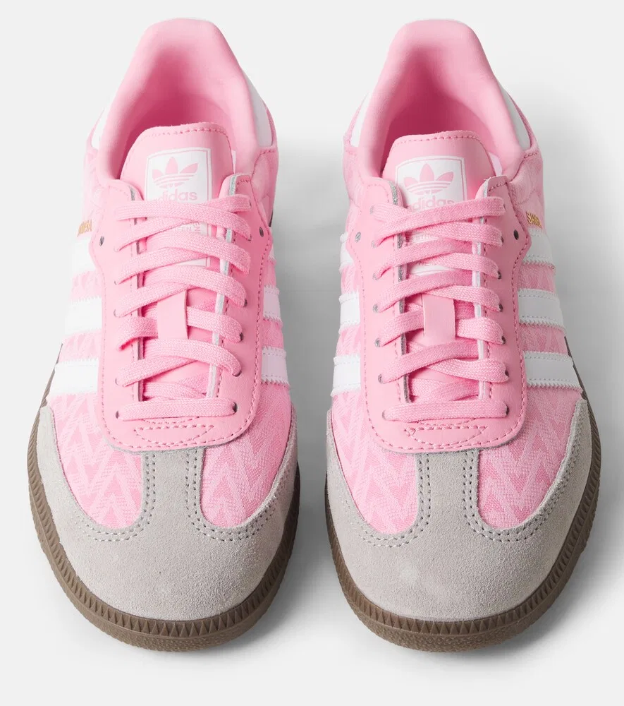 Кожаные кроссовки Samba OG Adidas Originals Kids, розовый — фото 4