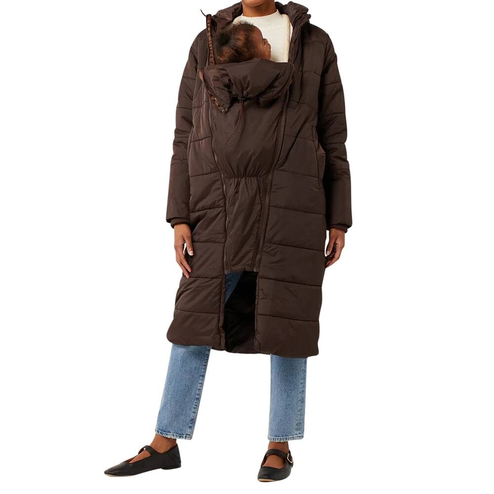 

Длинное водонепроницаемое пальто для беременных Penelope 3 дюйма Modern Eternity Maternity, цвет Dark Chocolate