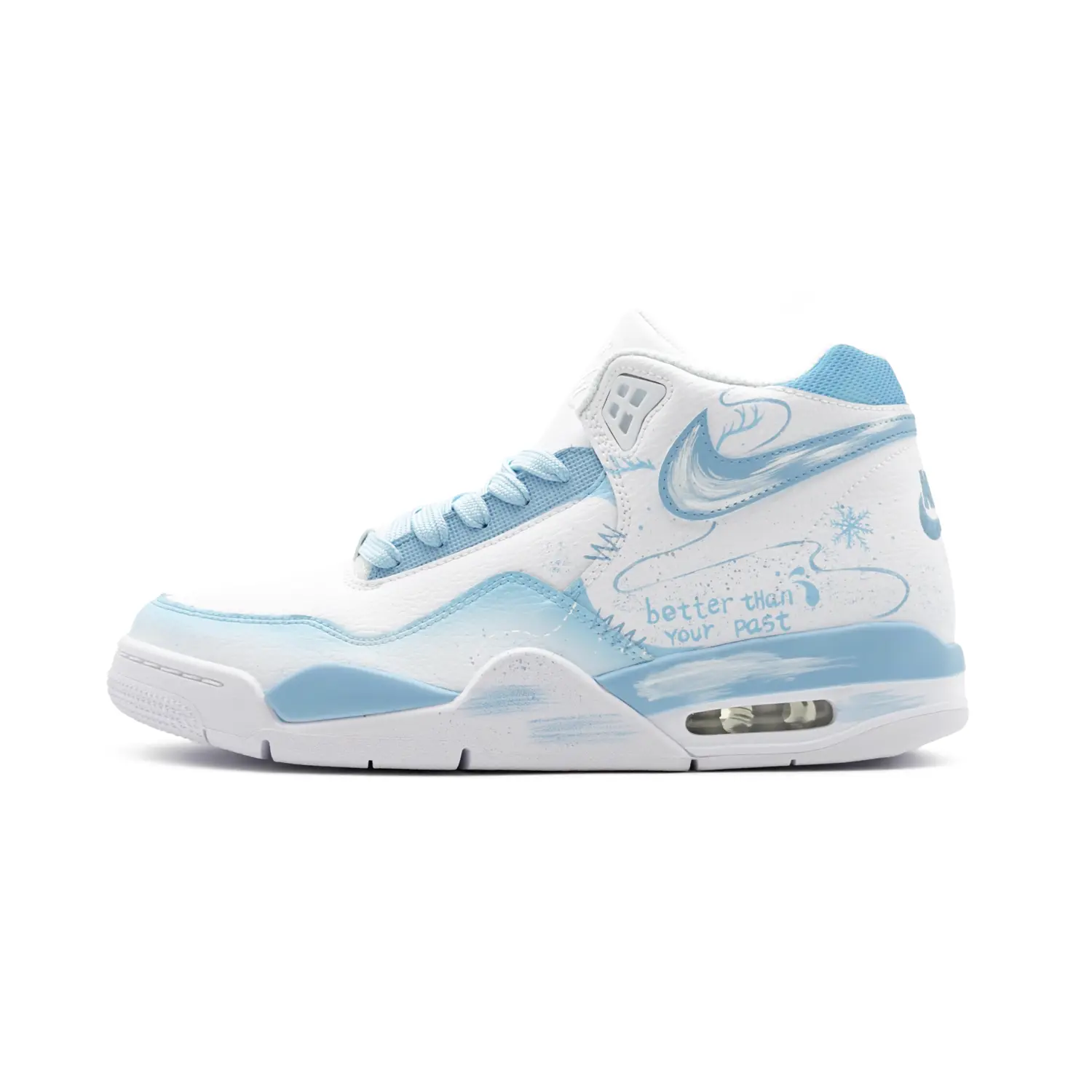 

Nike Кроссовки баскетбольные мужские mid top Vintage Sky Blue с амортизацией Flight Legacy Cushioning и износостойкой подошвой