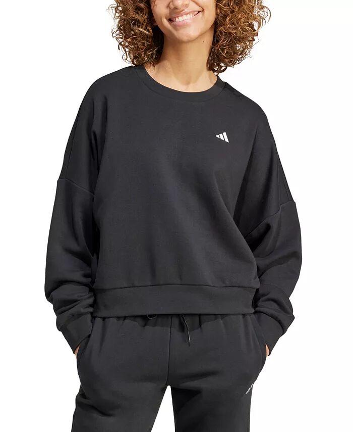 

Женская флисовая толстовка Feel Cozy Logo Essentials adidas, черный