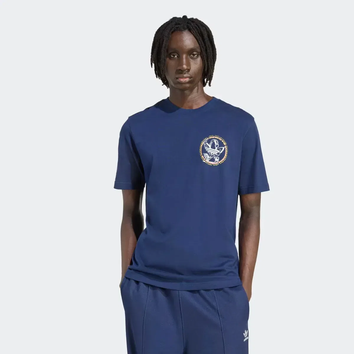 Мужская футболка свободного кроя Trefoil Series Loose adidas, Azul Marino