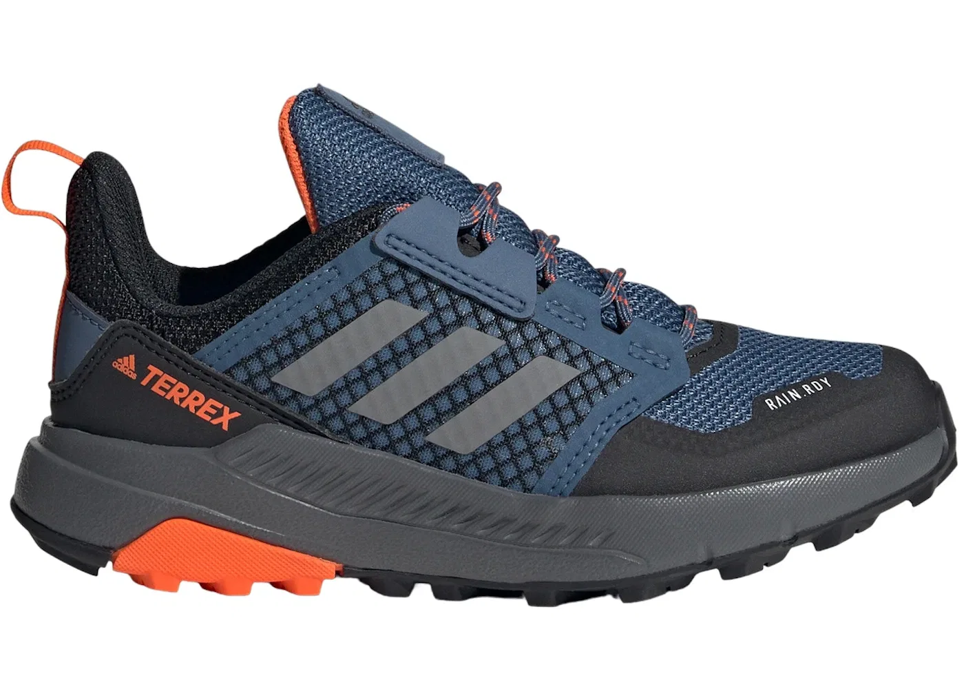 Детские кроссовки для мальчиков водонепроницаемые Adidas Terrex Trailmaker Rain.RDY, Wonder Steel Grey Three Impact Orange