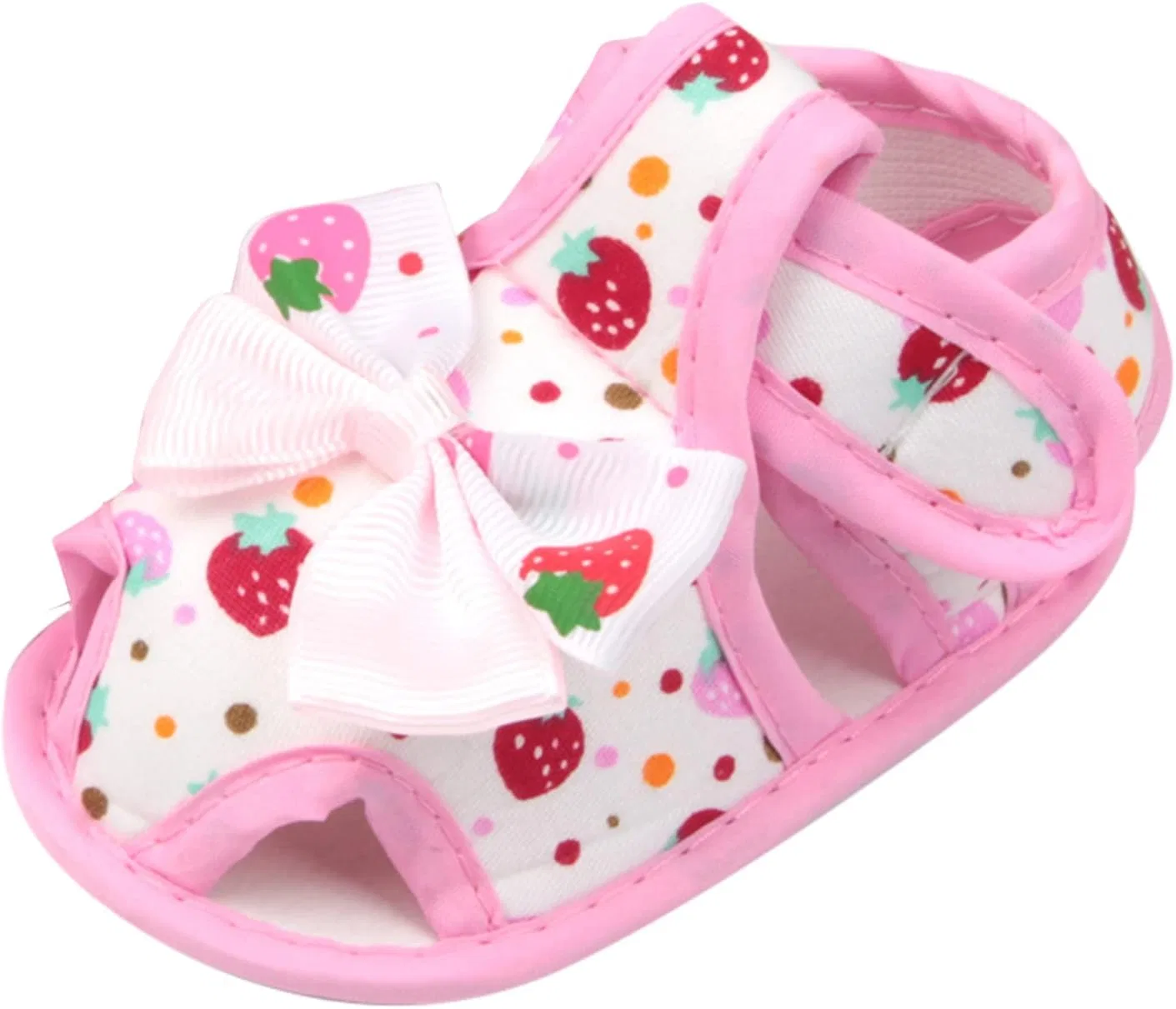 Детские кроссовки для девочек с принтом клубники, Pink