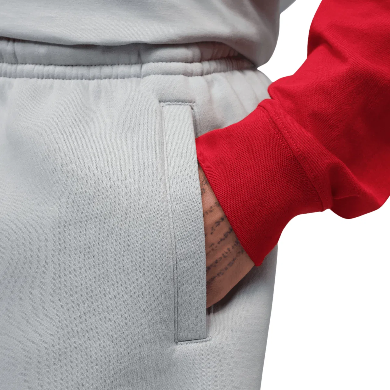Шорты мужские Stretch Fleece Brooklyn Jordan, цвет Wolf Grey/Sail — фото 3