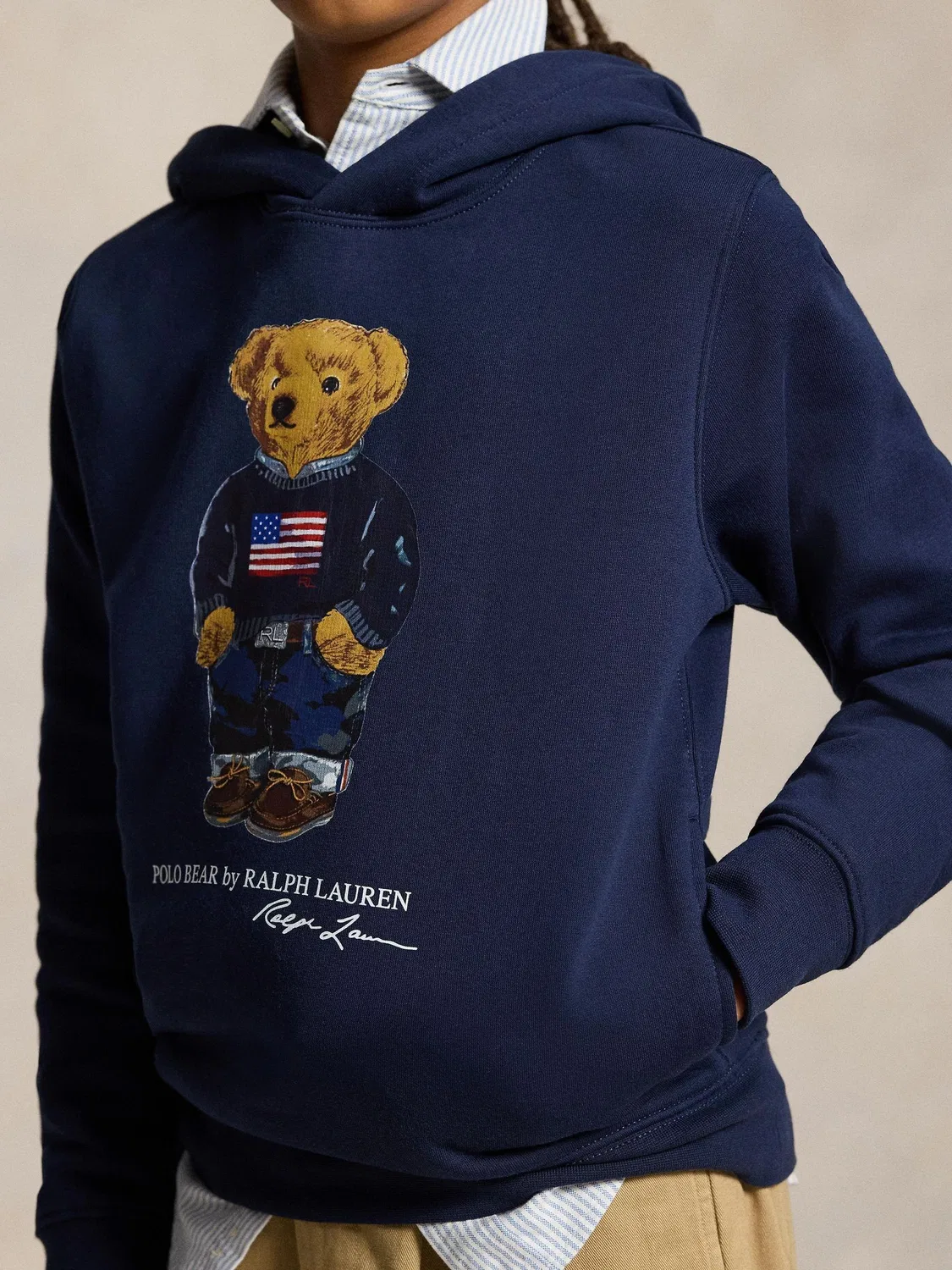 Худи с принтом Polo Bear Polo Ralph Lauren, синий — фото 3