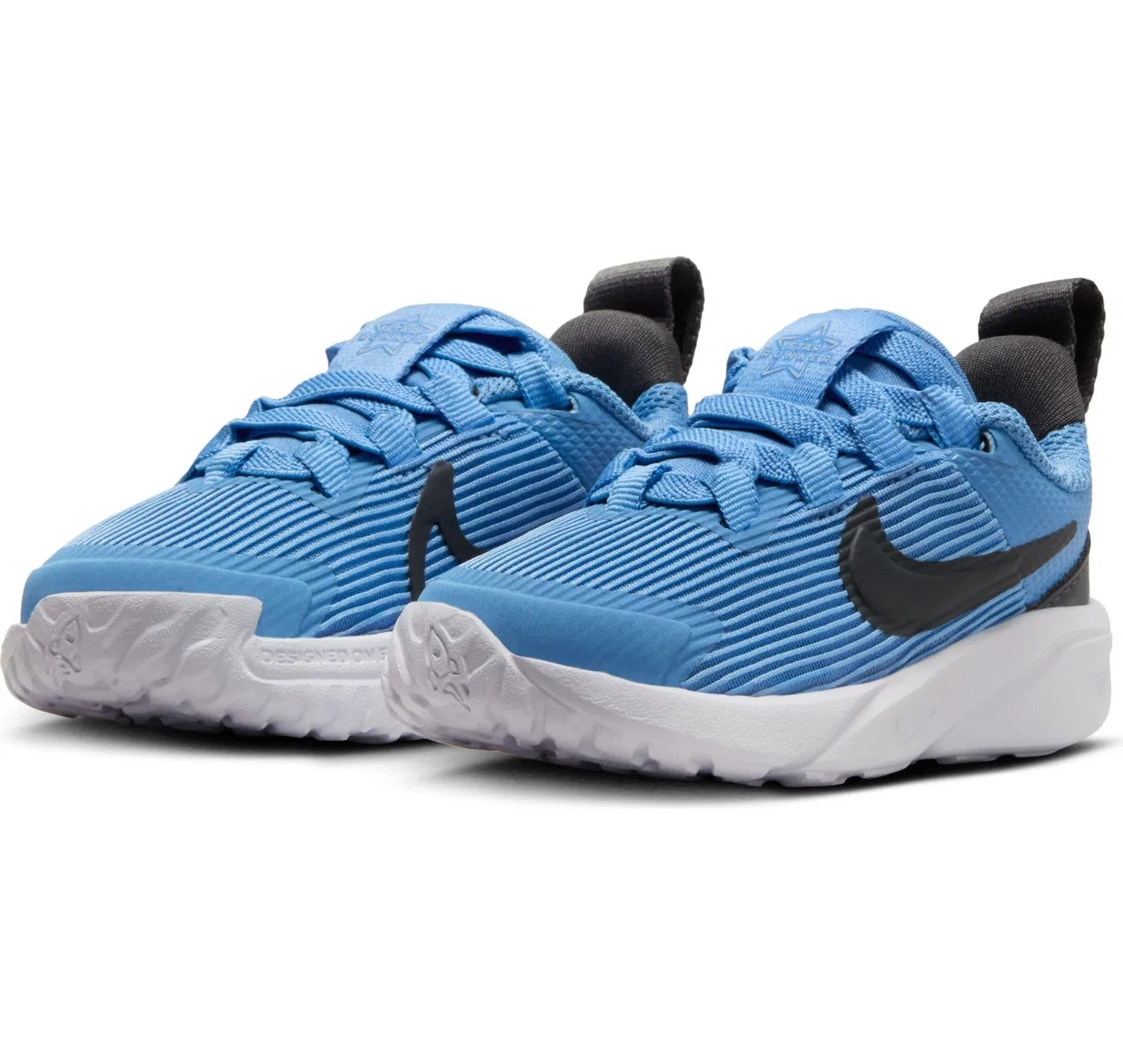 Детские кроссовки для мальчиков с шнуровкой Star Runner 4 NN NIKE, Bluebeyondanthracite Bluetint White — фото 2