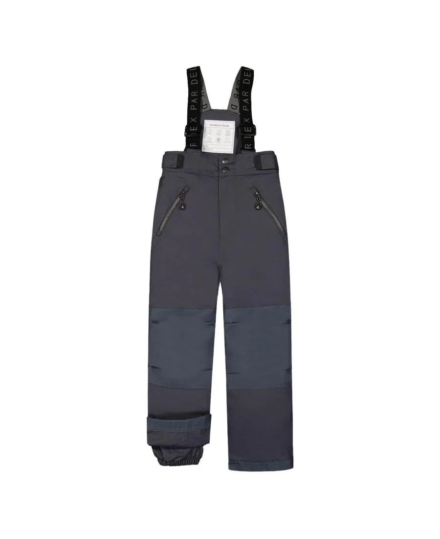 Снежные штаны с подтяжками, утепленные Deux par Deux, Cool Dark Grey