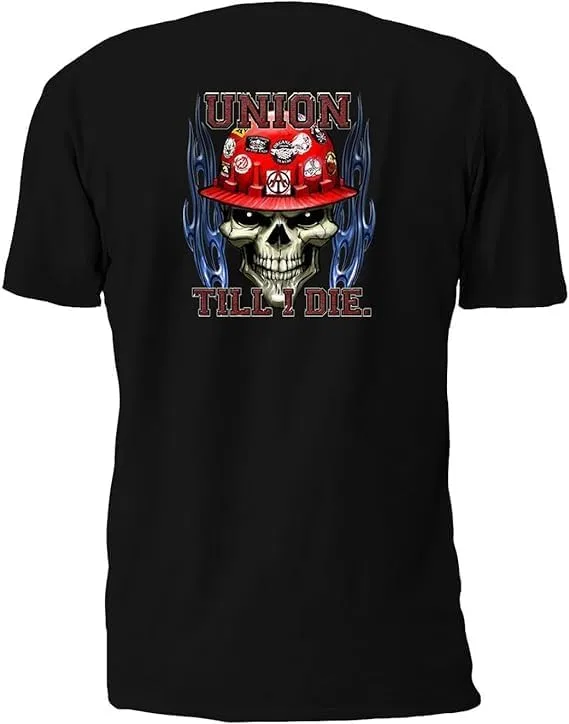 Мужская футболка с принтом Union Skull, чёрный