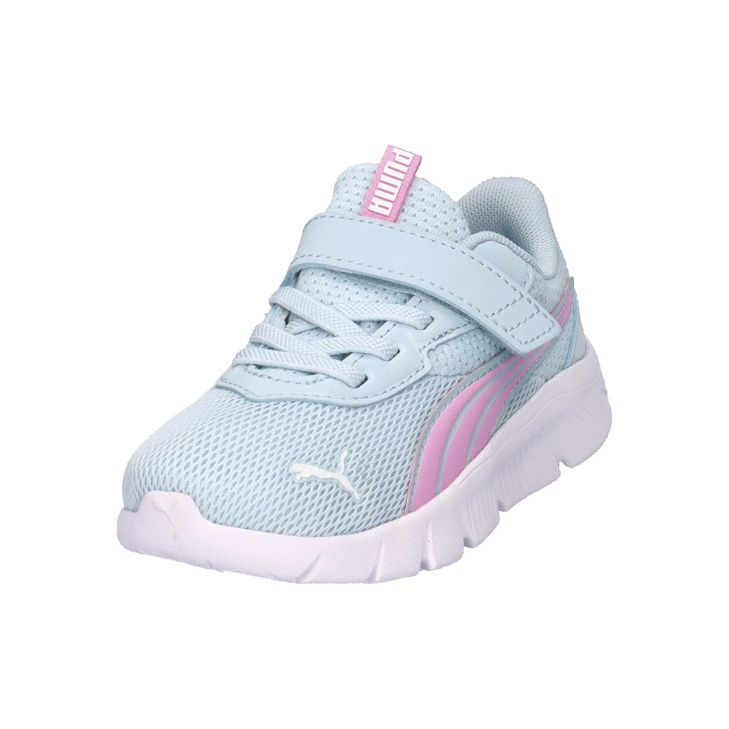 Детские кроссовки с эластичным шнурком Puma FlexFocus Modern AC, Цвет Hellblau / Rosa — фото 4