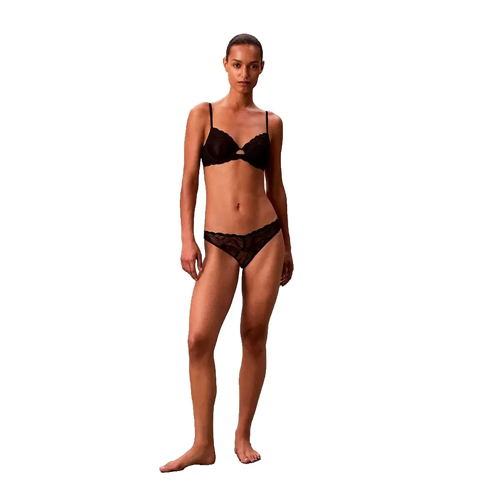 Трусы Calvin Klein Sensual Stretch Lace, черный — фото 3