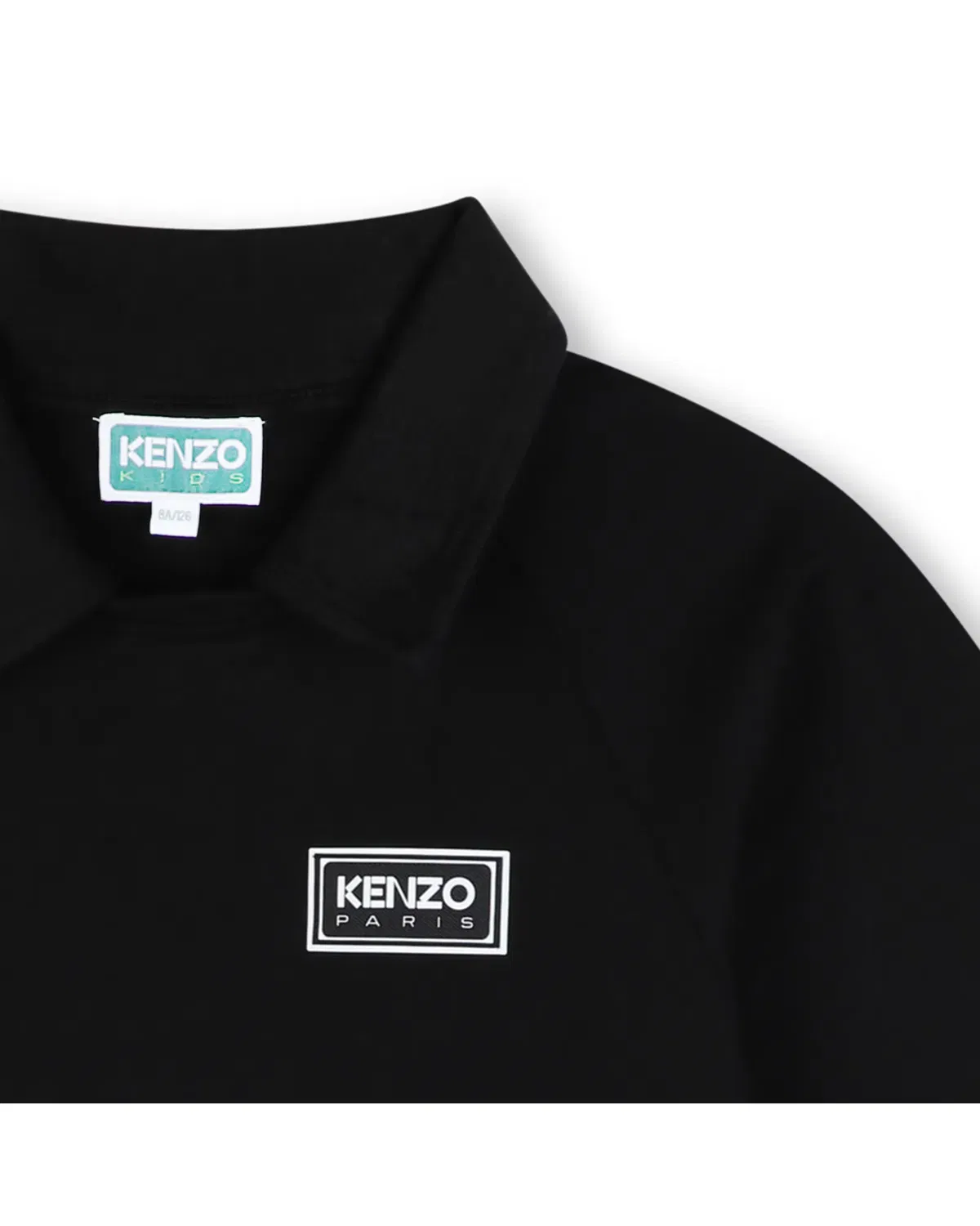 Детская рубашка с коротким рукавом с принтом Kenzo Kids, Черный — фото 2