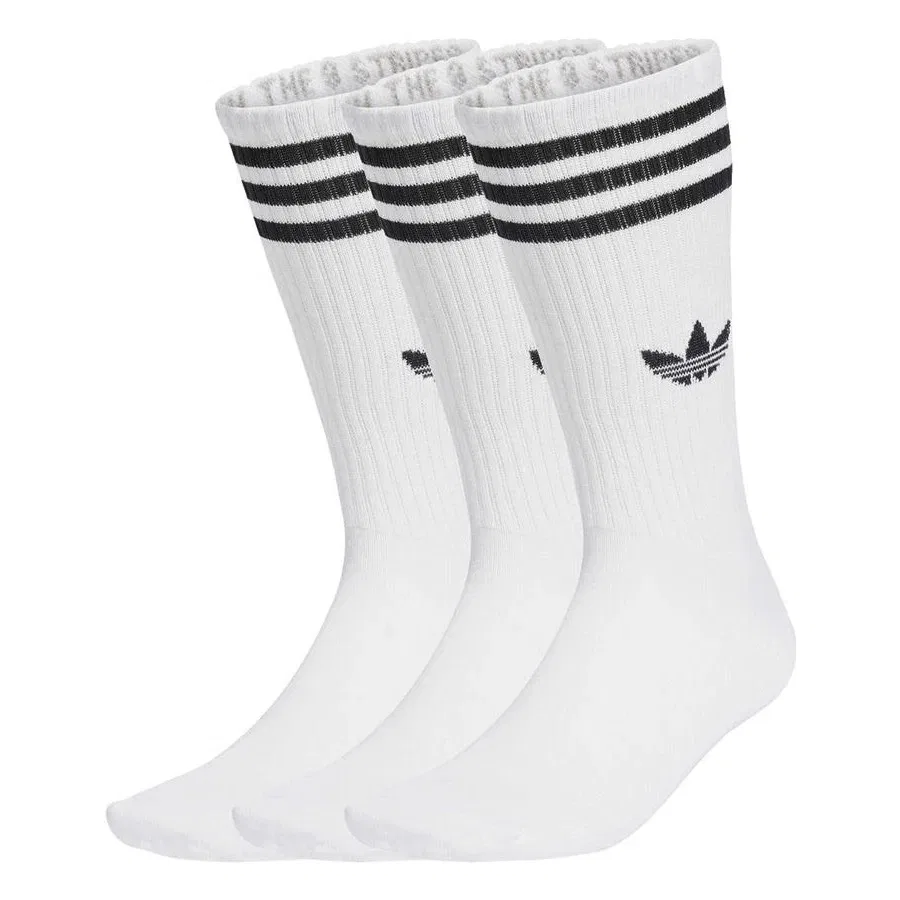Носки спортивные высокие с логотипом 3S High CR S 3P adidas, Белый